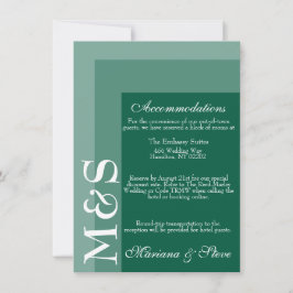 Cartão De Agradecimento Casamento Moderno com Letra Moderna Verde Esmerald