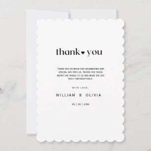 Cartão De Agradecimento Casamento Moderno Elegante Minimalista Nós Casamos