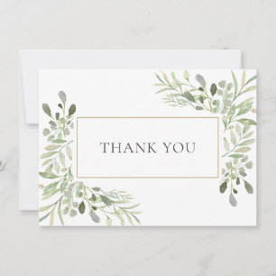 Cartão De Agradecimento Casamento Molt Eucalyptus Greenery Obrigado