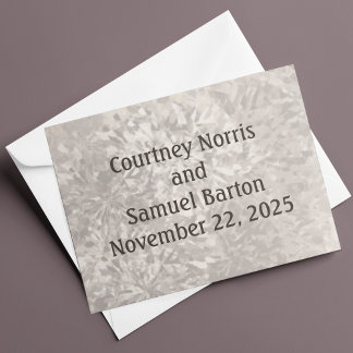 Cartão De Agradecimento Casamento Neutral "Pintado por Esponja" na década