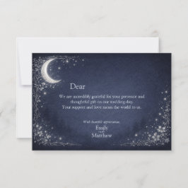 Cartão De Agradecimento Casamento no Bosque Enluarado Floresta Celestial