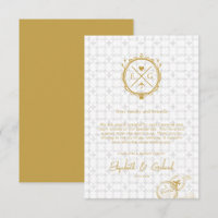 Casamento no Destino de Viagem Dourado