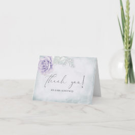 Cartão De Agradecimento Casamento Obrigado - Pastel Lilac Rosa