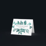 Cartão De Agradecimento Casamento Personalizado Amor e Obrigados Teal Gree<br><div class="desc">Belo verde-chá faz uma declaração elegante para a sua papelaria de casamento. Você pode personalizar com suas informações e mudar o texto para se adequar ao seu evento.</div>