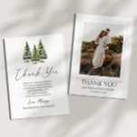 Cartão De Agradecimento Casamento Personalizado Da Árvore De Inverno Snowy<br><div class="desc">Esta é uma foto personalizada de Cartões de agradecimentos de casamento da árvore de inverno Snowy Pine!</div>