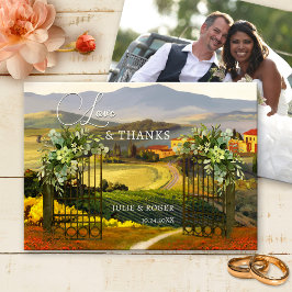 Cartão De Agradecimento Casamento Personalizado De Foto De Belas Artes Ita