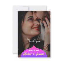 Casamento Personalizado Elegante Moderno Obrigado 