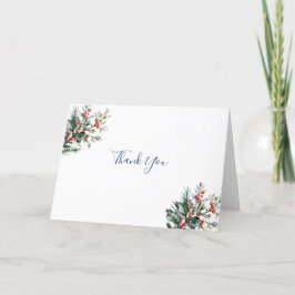 Cartão De Agradecimento Casamento por Aquarela de inverno