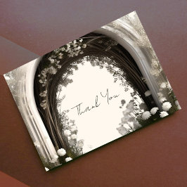 Cartão De Agradecimento Casamento Romântico de Arca Botânica