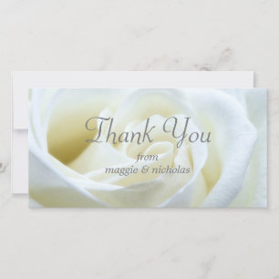 Cartão De Agradecimento Casamento Rosa Branca