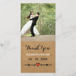 Cartão De Agradecimento Casamento Russo de Doces e Setas Rosa Obrigado