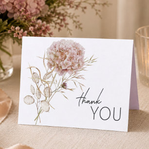 Cartão De Agradecimento Casamento Rustic Boho Delicate Fall Wildflower