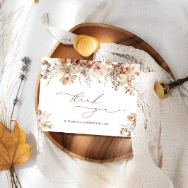 Cartão De Agradecimento Casamento Rustic Boho Garden