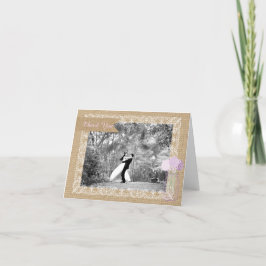 Cartão De Agradecimento Casamento Rustic Country Burlap Obrigado