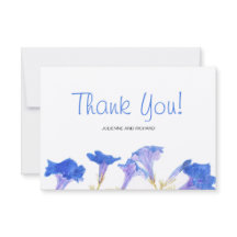 Casamento Rustic Floral Blue Flowers Obrigado