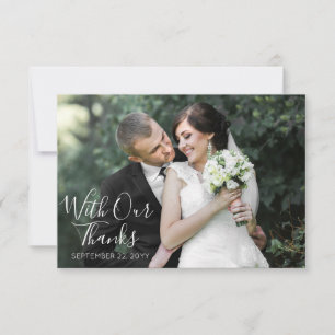 Cartão De Agradecimento Casamento Rustic Southern Cotton & Wood Obrigado