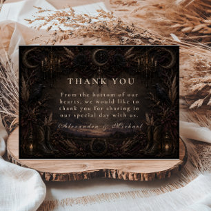 Cartão De Agradecimento Casamento Rústico Country Goth