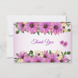Cartão De Agradecimento Casamento Rústico Elegante Floral Amarelo Rosa