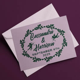 Cartão De Agradecimento Casamento Rústico Profundo