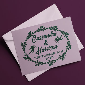 Cartão De Agradecimento Casamento Rústico Profundo