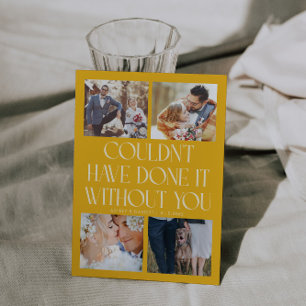 Cartão De Agradecimento Casamento Sem Você 4-Foto Amarelo