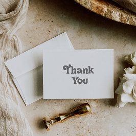 Cartão De Agradecimento Casamento Simples e Formal Plano