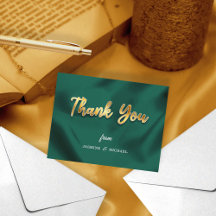 Casamento Simples Esmeralda Verde & Dourado Rótulo