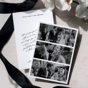 Cartão De Agradecimento Casamento Simples Moderno Minimalista 3 Fotografia