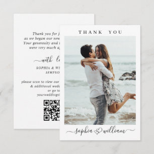 Cartão De Agradecimento Casamento Simplesmente Elegante Coração Simples Fo