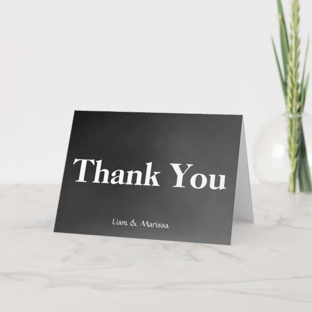 Cartão De Agradecimento Casamento Suave Obrigado Tropical (Frente)