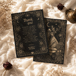 Cartão De Agradecimento Casamento Tarot Sombrio Gótico