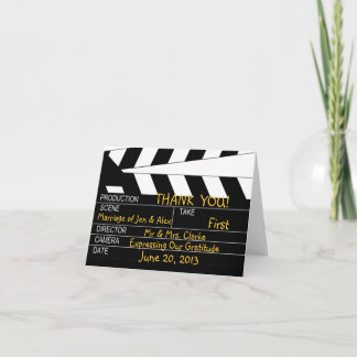 Cartão De Agradecimento Casamento Tema de Filme Obrigado