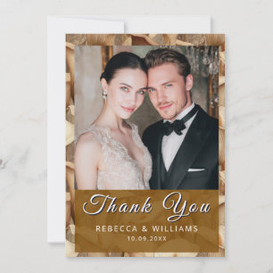 Cartão De Agradecimento Casamento Temático Vintage com Lírios-de-Calla de
