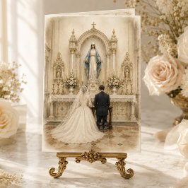 Cartão De Agradecimento Casamento Tradicional Católico Nossa Senhora da Gr