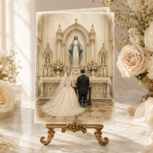 Cartão De Agradecimento Casamento Tradicional Católico Nossa Senhora da Gr