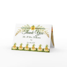 Casamento Tropical de Verão Elegante Obrigado