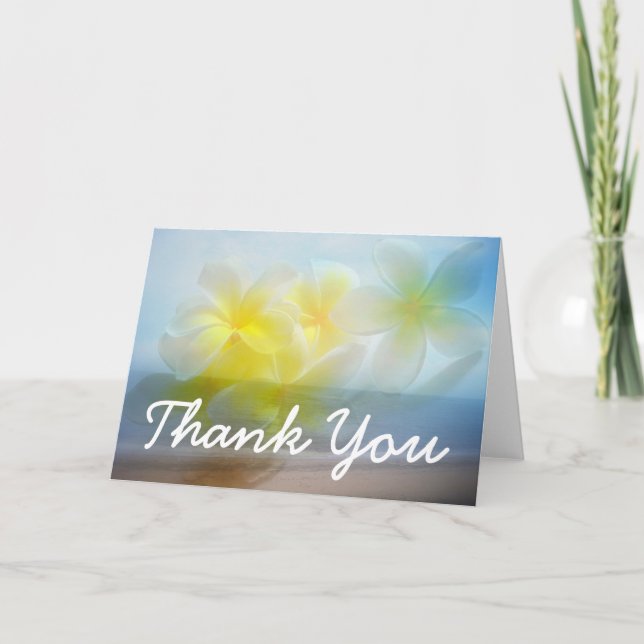 Cartão De Agradecimento Casamento Tropical Refúgio (Frente)