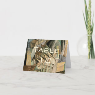 Cartão De Agradecimento Casamento vintage, Tons da Terra Cores, Cubismo Ar