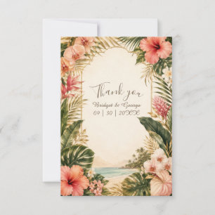 Cartão De Agradecimento Casamento Vintage Toscano com Mapas de Viagem