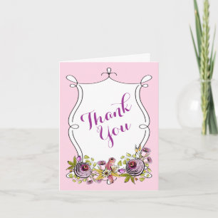 Cartão De Agradecimento Casamento Whimsical Obrigado Nota   Florestas