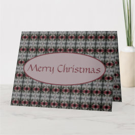 Cartão De Agradecimento Castanheiro E Padrão De Cinza