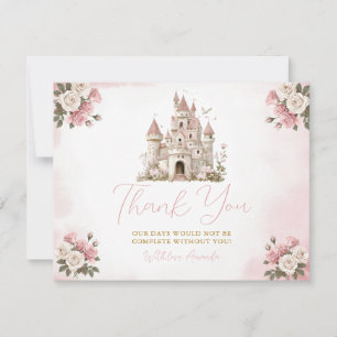 Cartão De Agradecimento Castelo de Aniversário da Princesa de Sua Alteza R