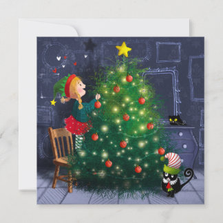 Cartão De Agradecimento Cat Chaos Christmas