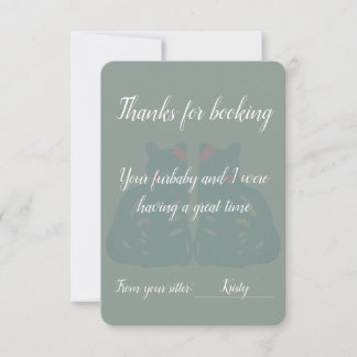 Cartão De Agradecimento Cat/Pet Sitter's Thank You Card