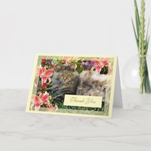 Cartão De Agradecimento "Cat" Thank You Card Blank