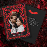 Catedral Gótica Vermelha de Vampiro Foto Casamento