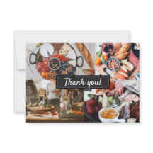 Catering Wood grain colage moderna Obrigado