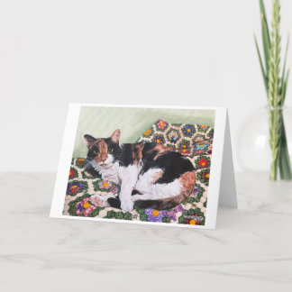 Cartão De Agradecimento Cats and Quilts-Zoey Thank You Card