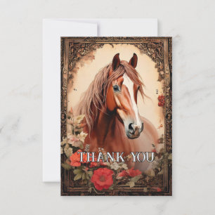 Cartão De Agradecimento Cavalo bonito