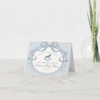 Cavalo de Balanço com Laço Coquete Azul Obrigado B